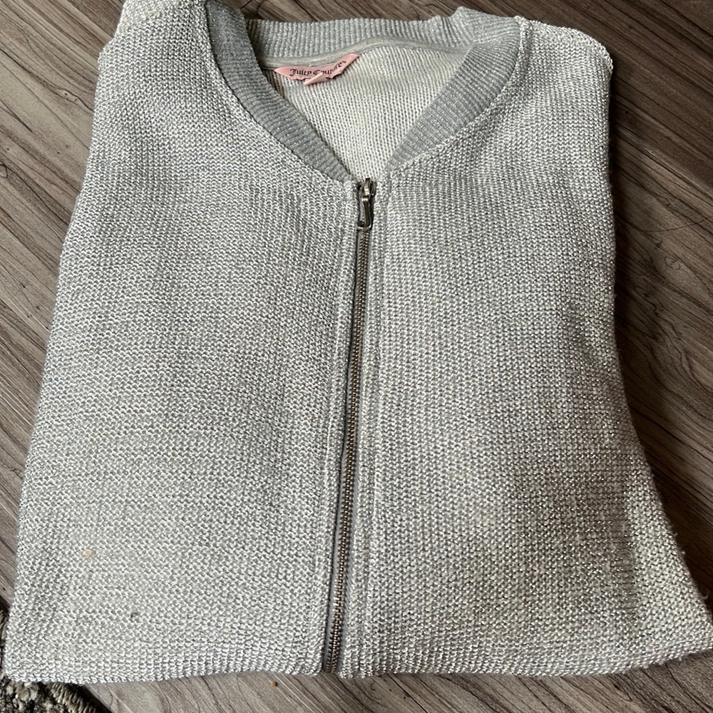 Juicy silver zippered sweater